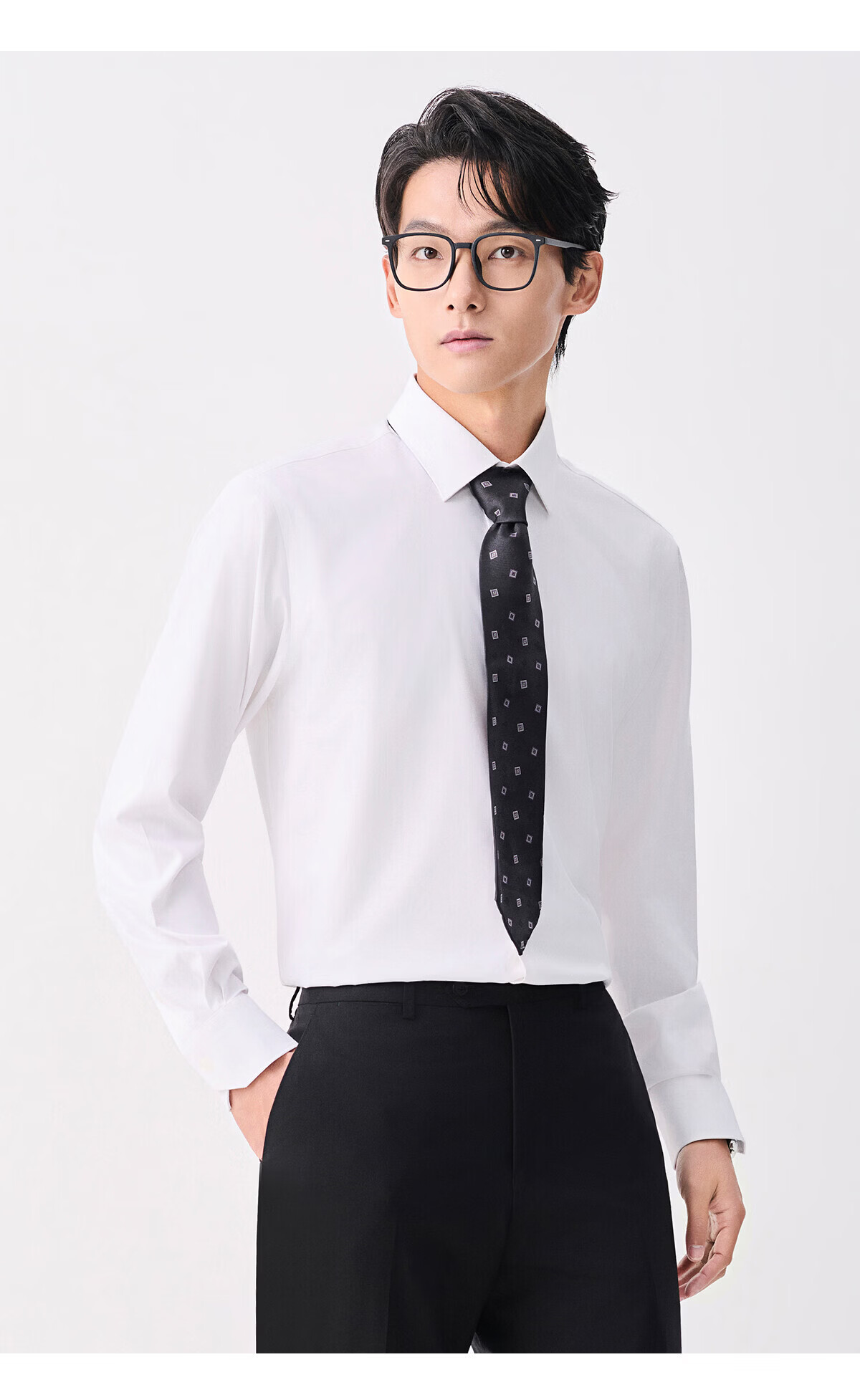 Baoxiniao Men's Cooling Long Sleeve Shirt Business Formal Wear KEBCA1103HU111 16